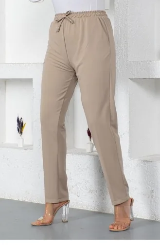 Pantalon Femme À Lacets 2053Mg Vison 9088