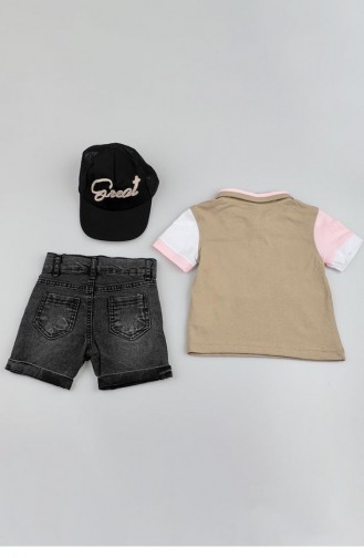 2521Tt Boy`s Hat Set Mink 9155