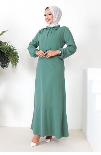 0294Sgs Robe Modèle Hijab Menthe 9216