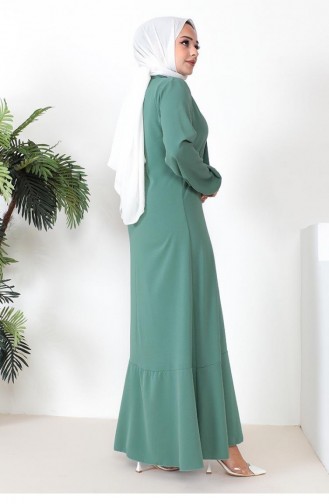 0294Sgs Robe Modèle Hijab Menthe 9216