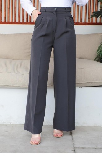 6156Nrs Pantalon Palazzo Gris 9253