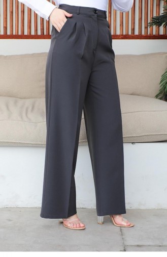 6156Nrs Pantalon Palazzo Gris 9253