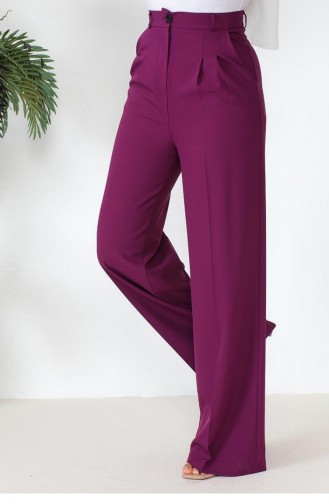 6156Nrs Palazzo Trousers Plum 9275