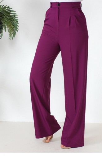 6156Nrs Palazzo Trousers Plum 9275