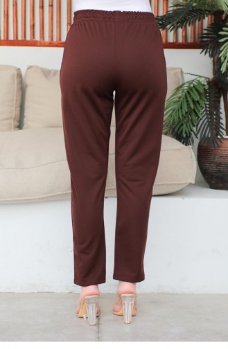 2053Mg Lace-Up Women`s Trousers Brown 9277