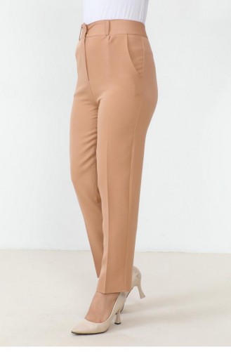 0659Gln Narrow Leg Trousers Stone 9845