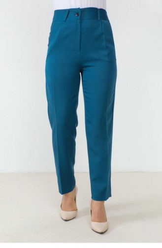 0659Gln Skinny Leg Trousers Petrol 9847