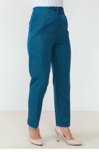 0659Gln Skinny Leg Trousers Petrol 9847