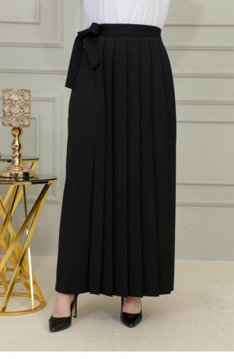 2070Mg Pleated Trousers Skirt Black 9852