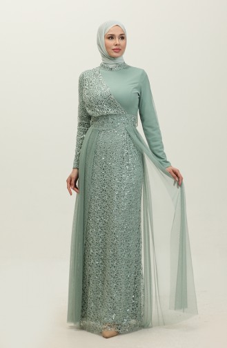 Sequined Evening Dress 5345A-04 Green 5345A-04