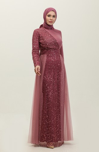 Sequined Evening Dress 5345A-05 Dusty Rose 5345A-05