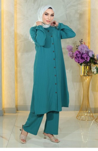 Costume Double Boutonné Turquoise 19179 15088