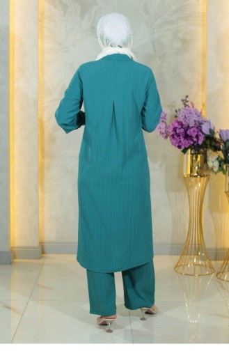 Buttoned Double Suit Turquoise 19179 15088