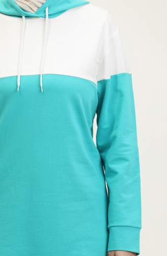 Sweat A Capuche 23116-01 Turquoise 23116-01