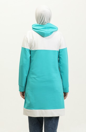 Sweatshirt Met Capuchon 23116-01 Turkoois 23116-01