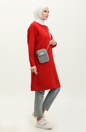 Sweatshirt Met Ronde Hals 23124-01 Rood 23124-01