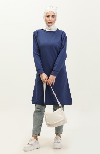 Sweatshirt Col Rond 23124-02 Bleu 23124-02