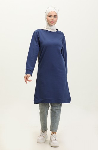 Sweatshirt Mit Rundhalsausschnitt 23124-02 Blau 23124-02