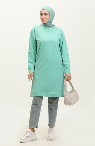 Sweatshirt Met Ronde Hals 23124-04 Watergroen 23124-04