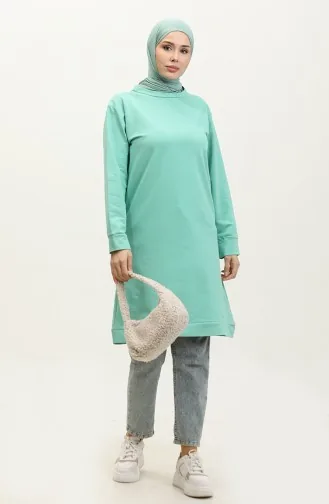 Sweatshirt Mit Rundhalsausschnitt 23124-04 Wassergrün 23124-04