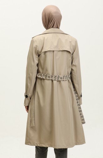 Printed Raincoat Trench Coat Stone K335 693