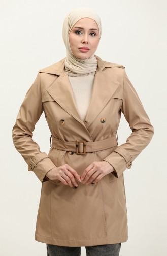 Seasonal Women`s Trench Coat Camel 6614.Kamel