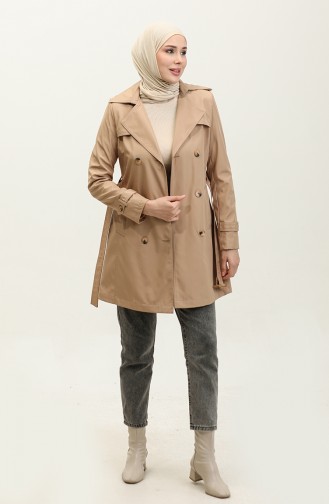 Saisonaler Damen-Trenchcoat Kamel 6614.Kamel