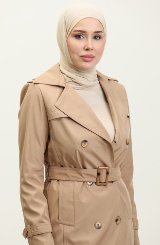 Seasonal Women`s Trench Coat Camel 6614.Kamel