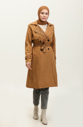 Trench Imperméable Imprimé Camel K335 690