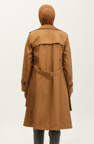 Bedruckter Regenmantel-Trenchcoat Kamel K335 690