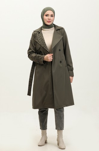 Trench-coat Imperméable Imprimé Kaki K335 692