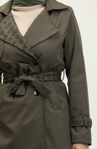 Trench-coat Imperméable Imprimé Kaki K335 692