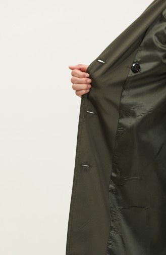 Mittelgroßer Gefütterter Trenchcoat Für Damen In Khaki 6825.Haki