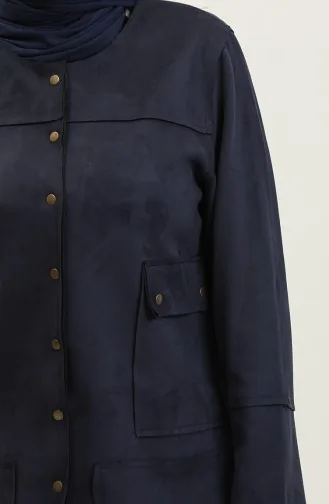 Snap Suede Jacket Navy Blue C45 684