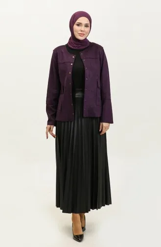 Veste En Daim Snap Prune C45 685