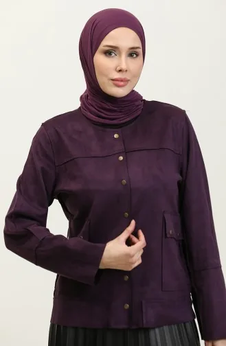 Veste En Daim Snap Prune C45 685