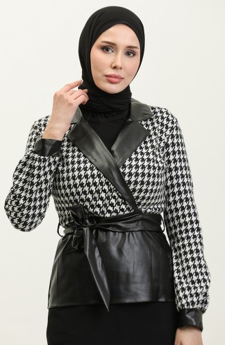 Ganzenpoten Patroon Blouse Wit G8104 654