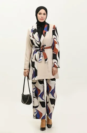 Printed Jacket Set Stone Tk227 586