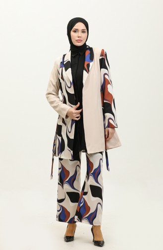 Printed Jacket Set Stone Tk227 586