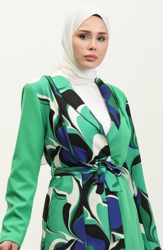 Printed Jacket Suit Green Tk227 587