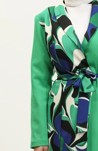 Costume Veste Imprimée Vert Tk227 587