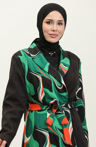 Printed Jacket Suit Black Tk227 592