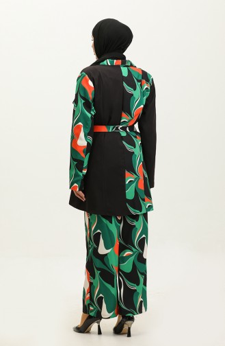 Costume Veste Imprimée Noir Tk227 592