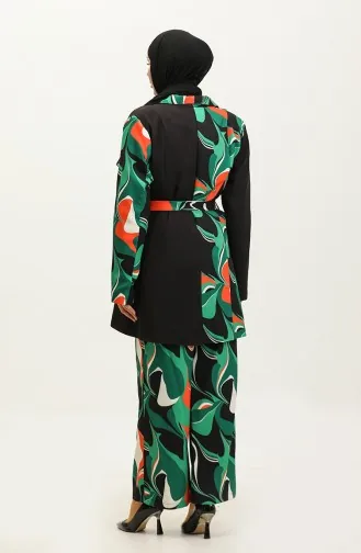 Costume Veste Imprimée Noir Tk227 592