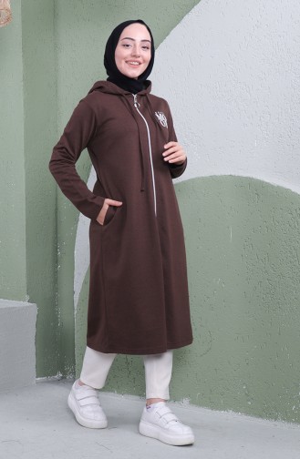 كاب رياضي مزود بقبعة 3081-07 لون بني 3081-07