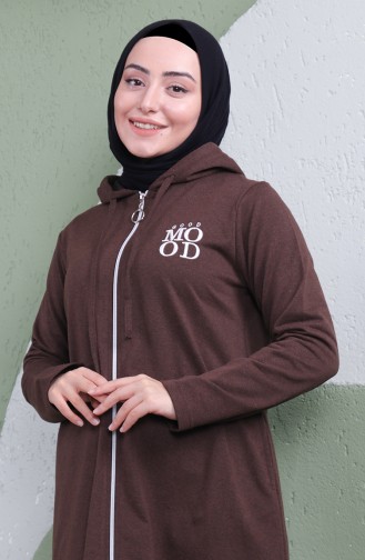 كاب رياضي مزود بقبعة 3081-07 لون بني 3081-07