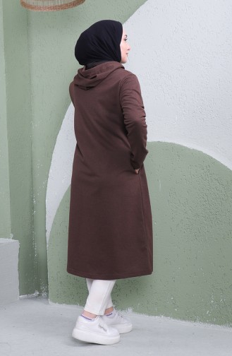 كاب رياضي مزود بقبعة 3081-07 لون بني 3081-07