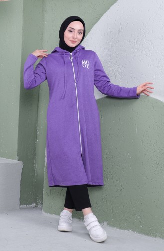 كاب رياضي مزود بقبعة 3081-11 لون ليلكي داكن 3081-11