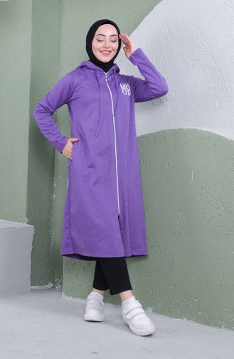 كاب رياضي مزود بقبعة 3081-11 لون ليلكي داكن 3081-11