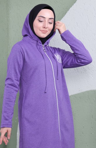 كاب رياضي مزود بقبعة 3081-11 لون ليلكي داكن 3081-11